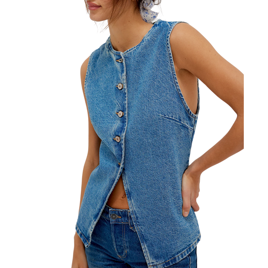 We The Free Aimee Vest in Ultra Light Beam