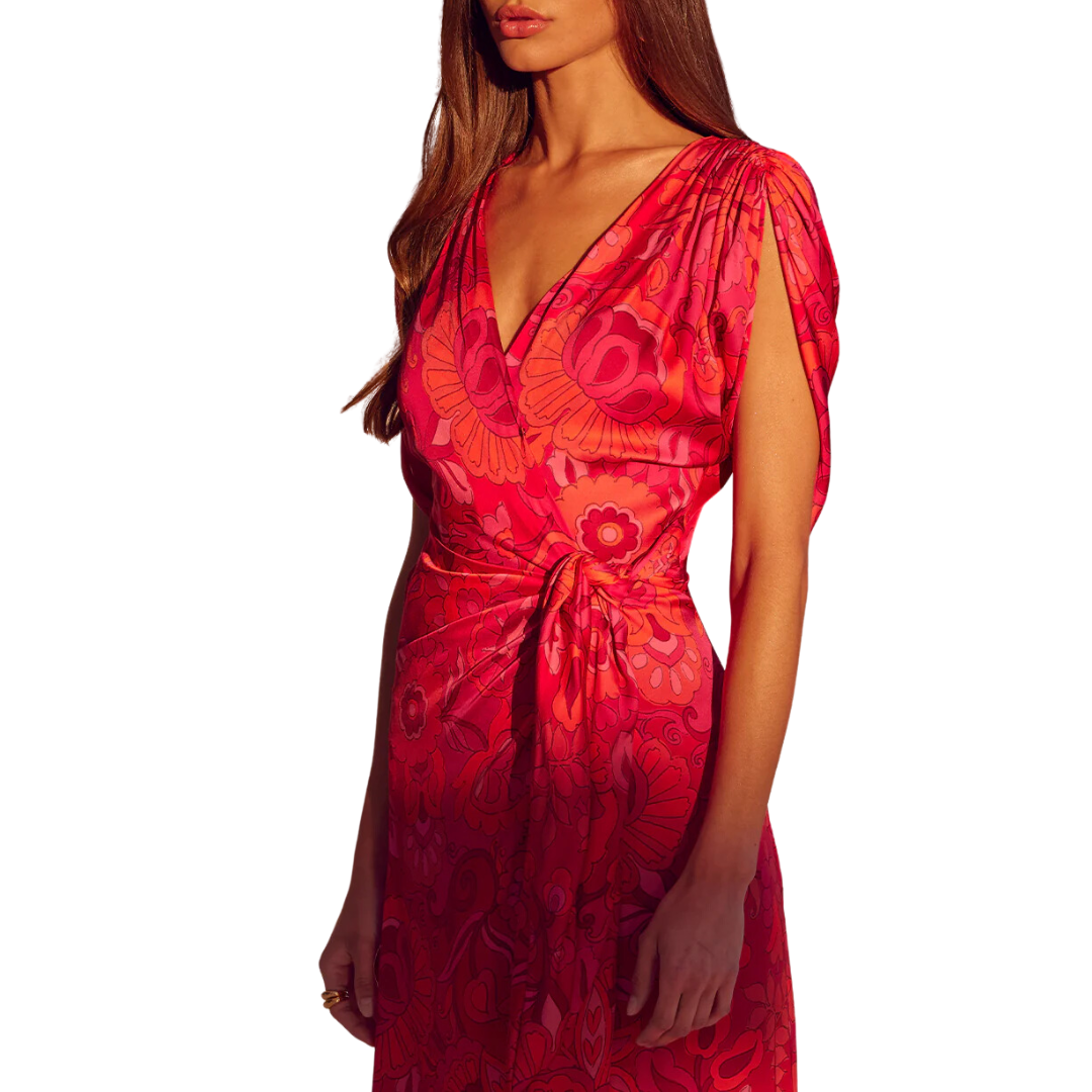 Francesca Dress in Flora Corsica Fuchsia