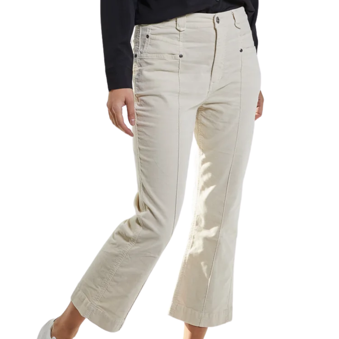 Brielle Velveteen Pant in Bone