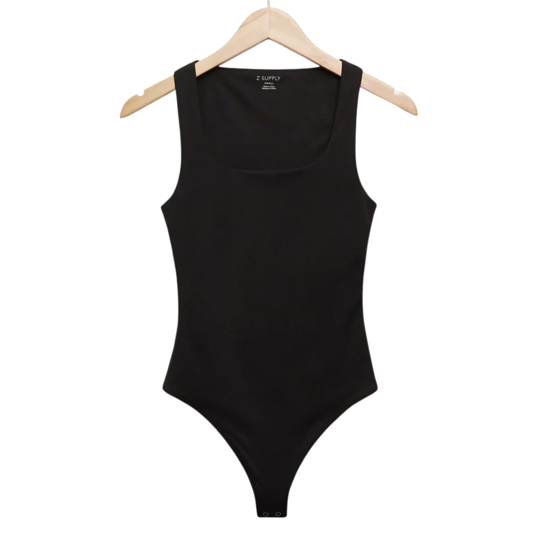 Alana So Smooth Tank Bodysuit in Black