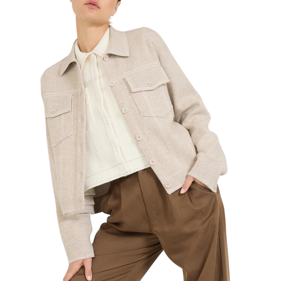 Preston Jacket in Biscuit