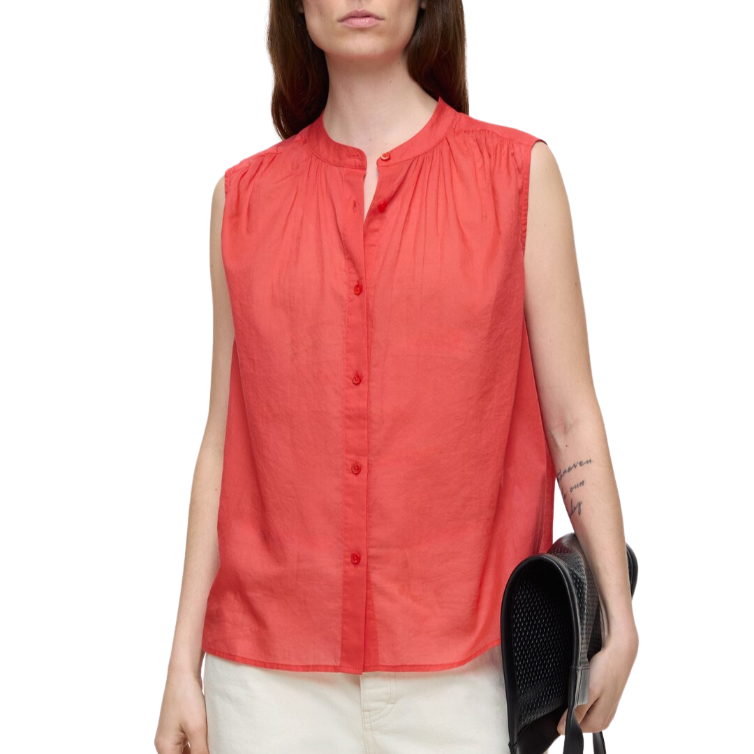 Cotton Voile Blouse in Arabiata