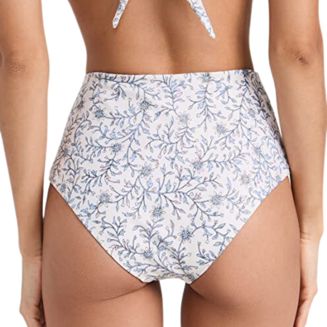 Serena Bikini Bottom in White Blossom