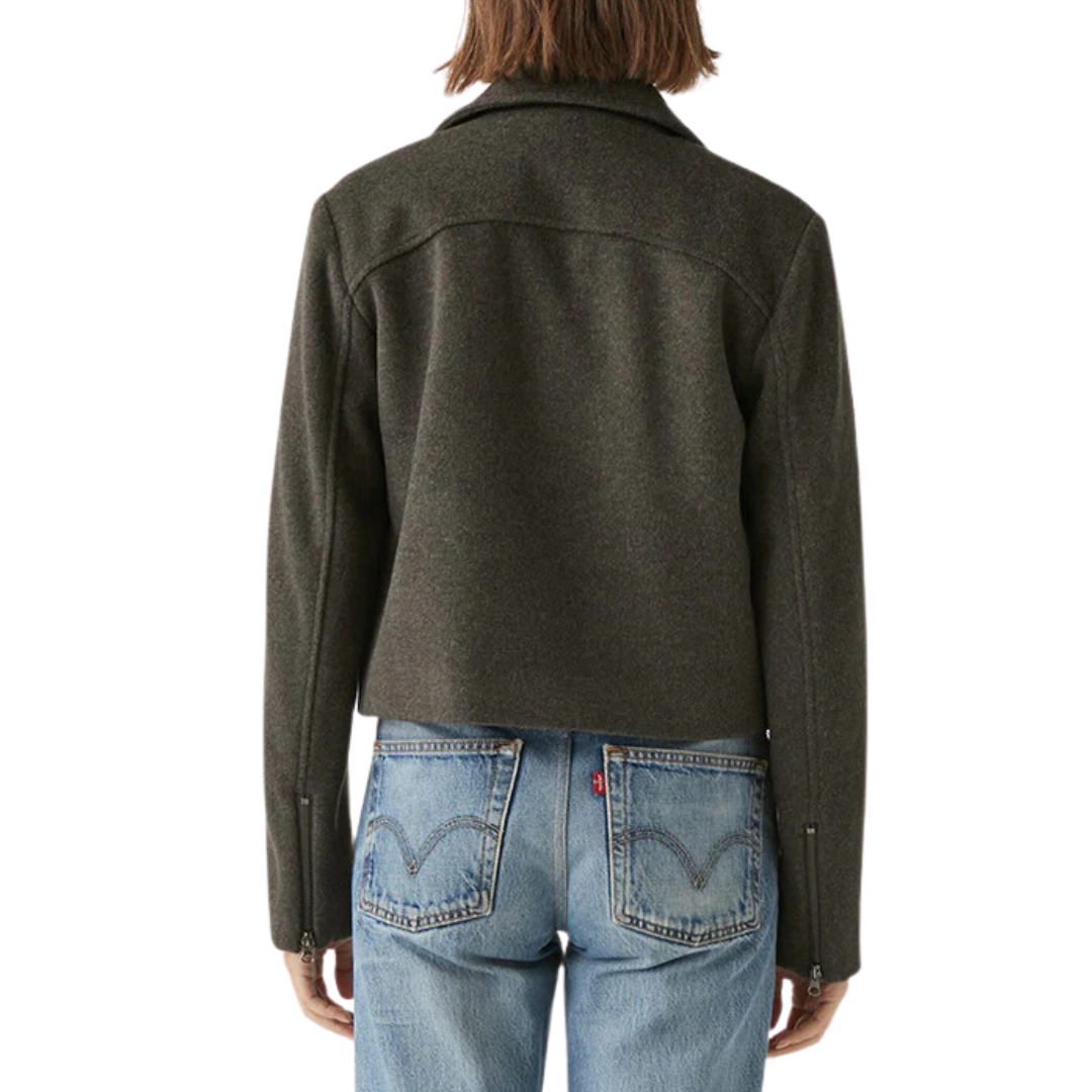 Amelia Moto Jacket in Charcoal