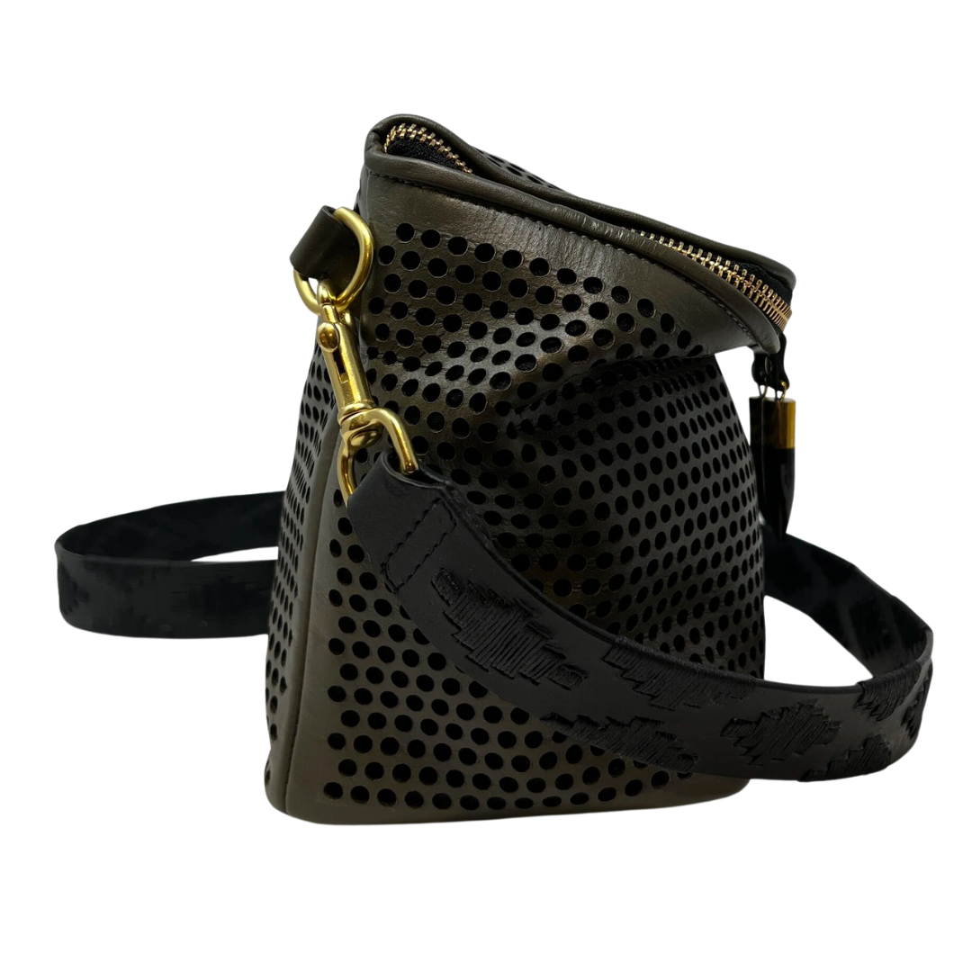 Mini Rough Night Crossbody in Olive Super Perf