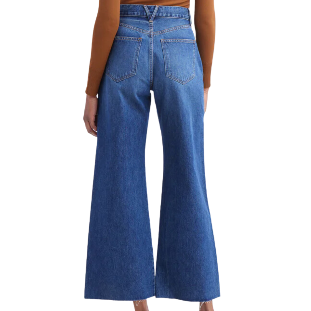 Taylor Cropped Wide-Leg Jean in Bandit