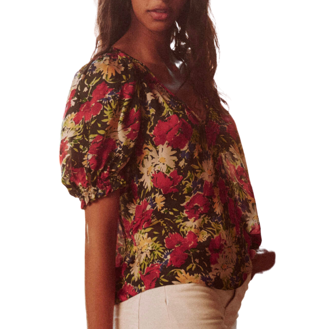 The Ponder Top in Hidden Garden Floral