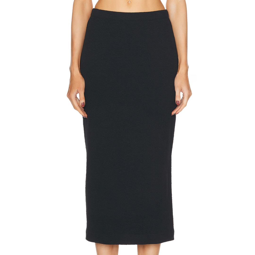 Textured Jacquard Skirt in Black