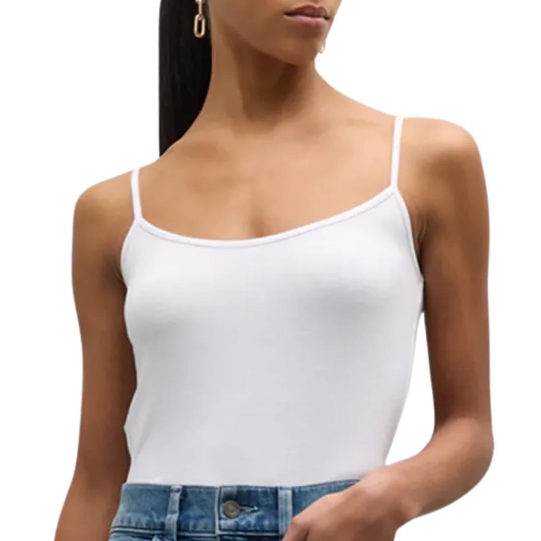 Soft Touch Tank with Adjustable Straps in Blanc