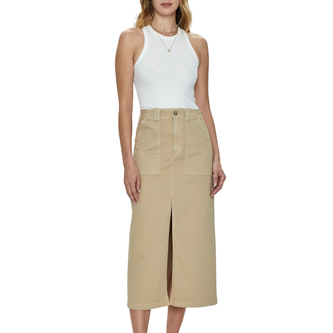 Pamela Utility Skirt in Latte