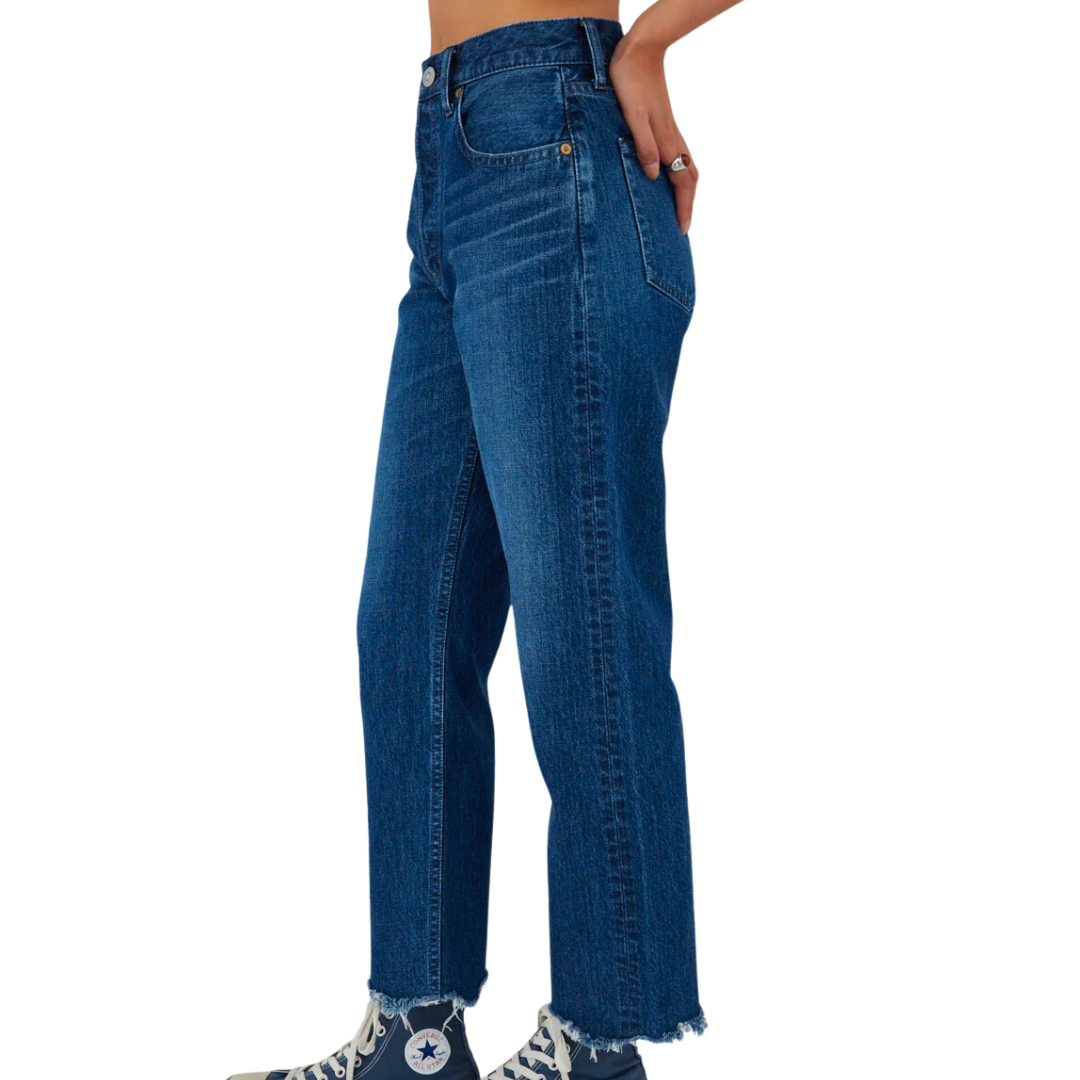 Corcoran Wide Straight-Cropped in Dark Blue