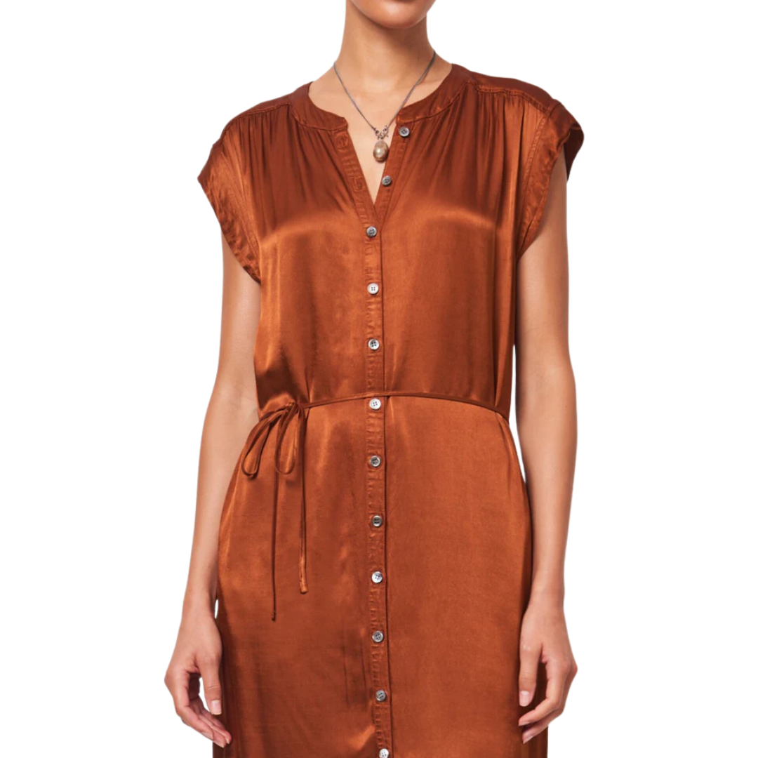 Violet Maxi Dress in Cognac