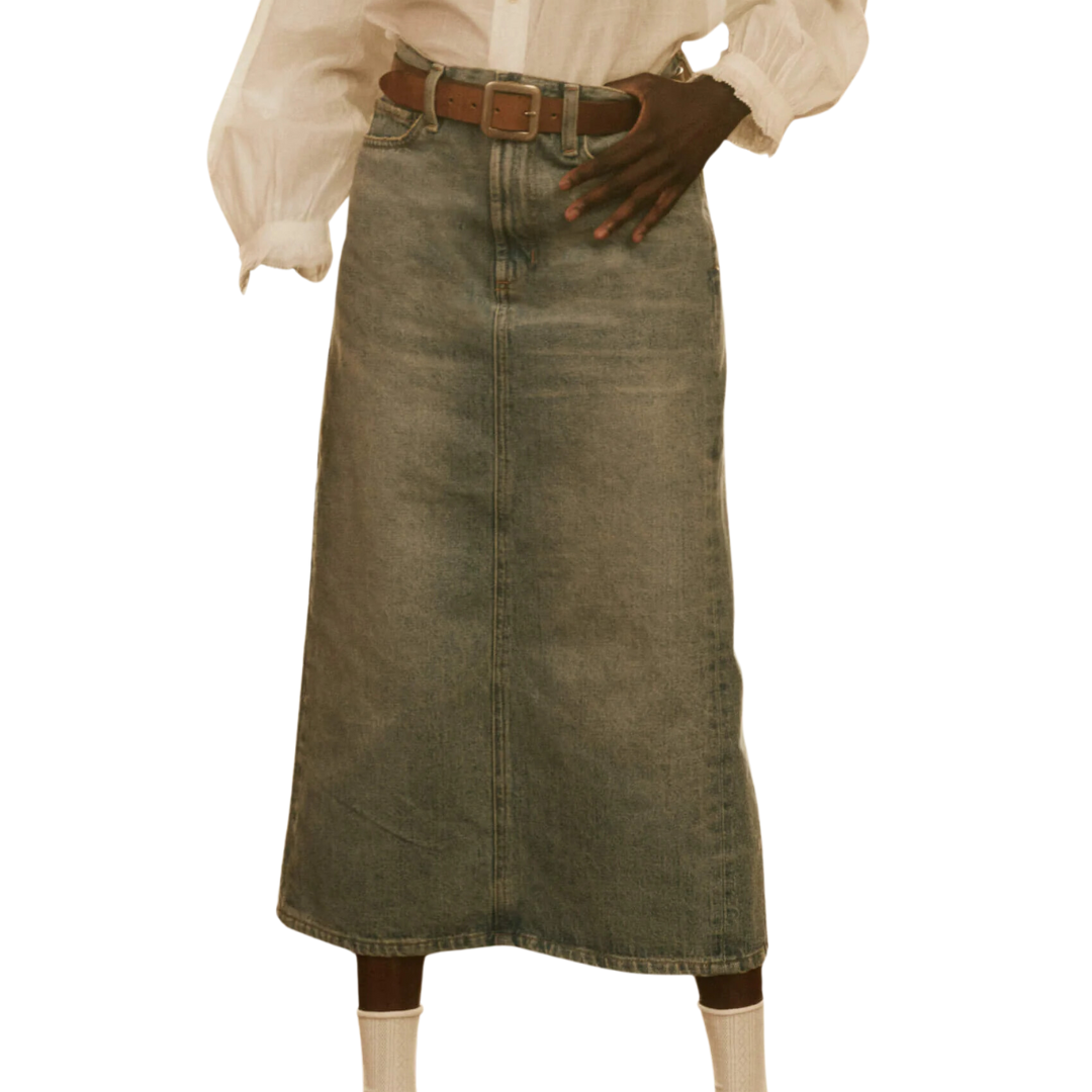 The Column Skirt in Monterey Wash