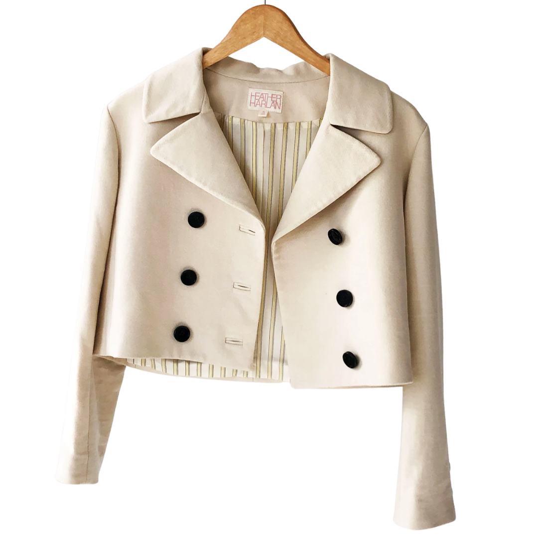 Cropped Jacket in Cream