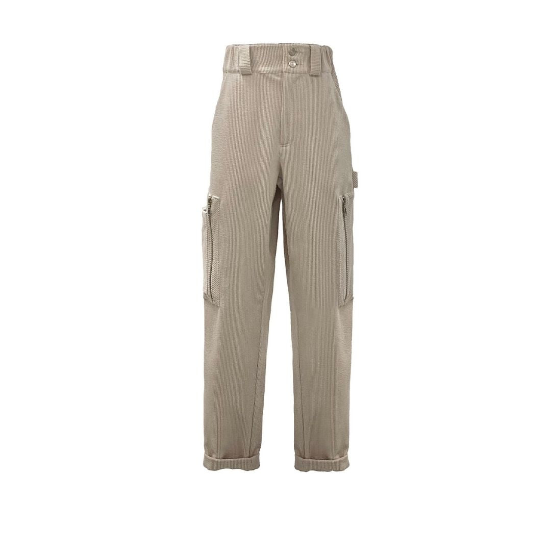 Tricot Chic Cord Trouser in Ecru