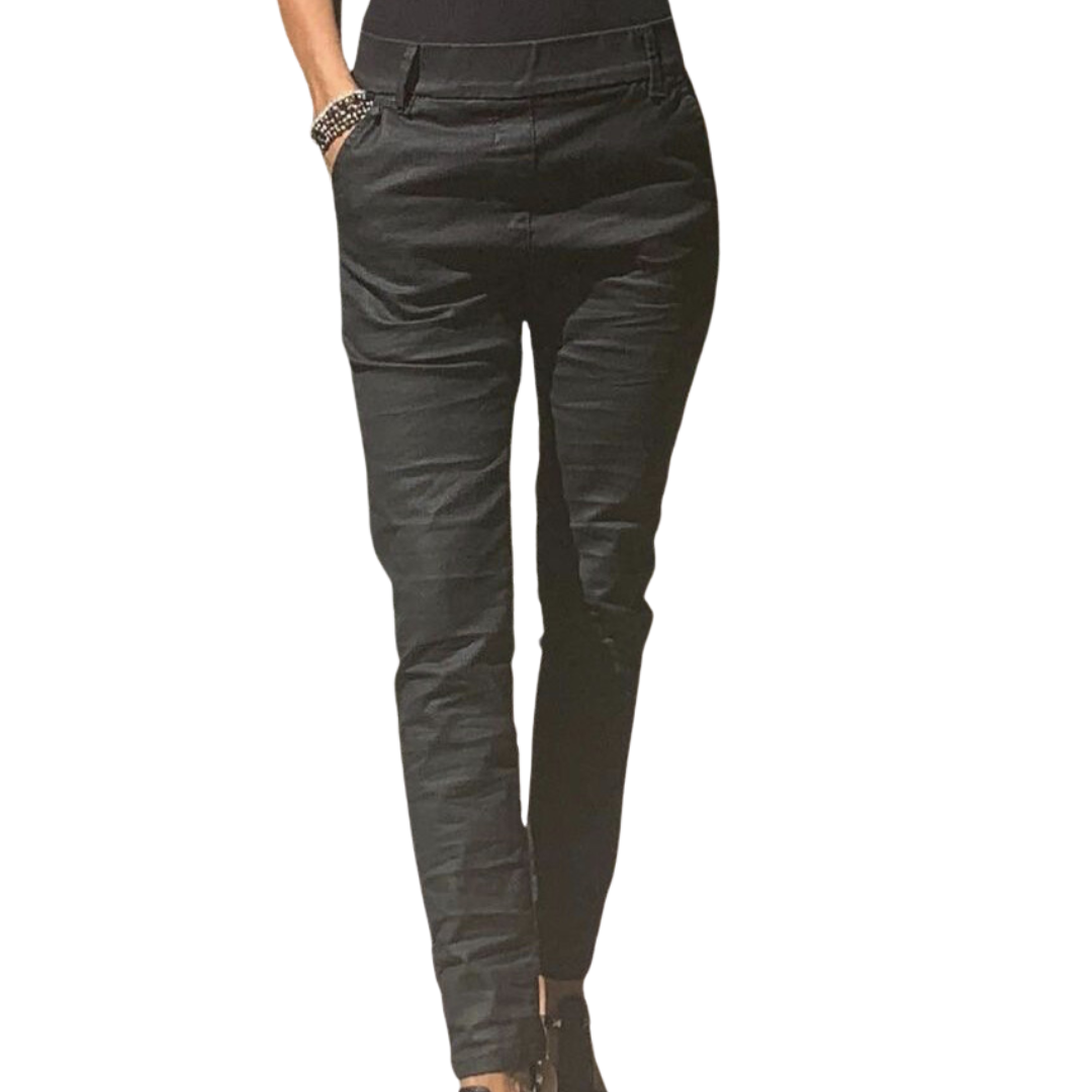 Dafna Pant with Belt Loops in Black Original