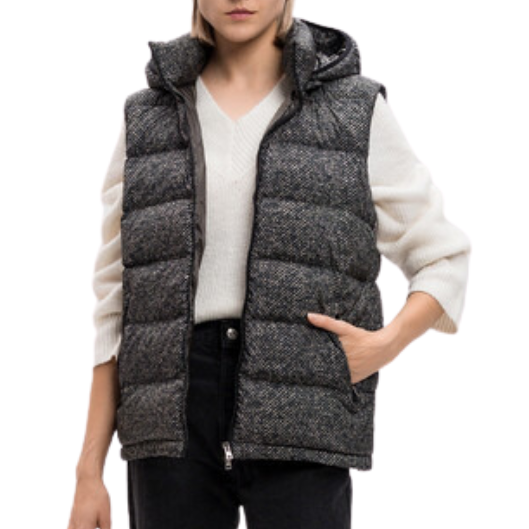 Vest Multi Pattern in Black/White