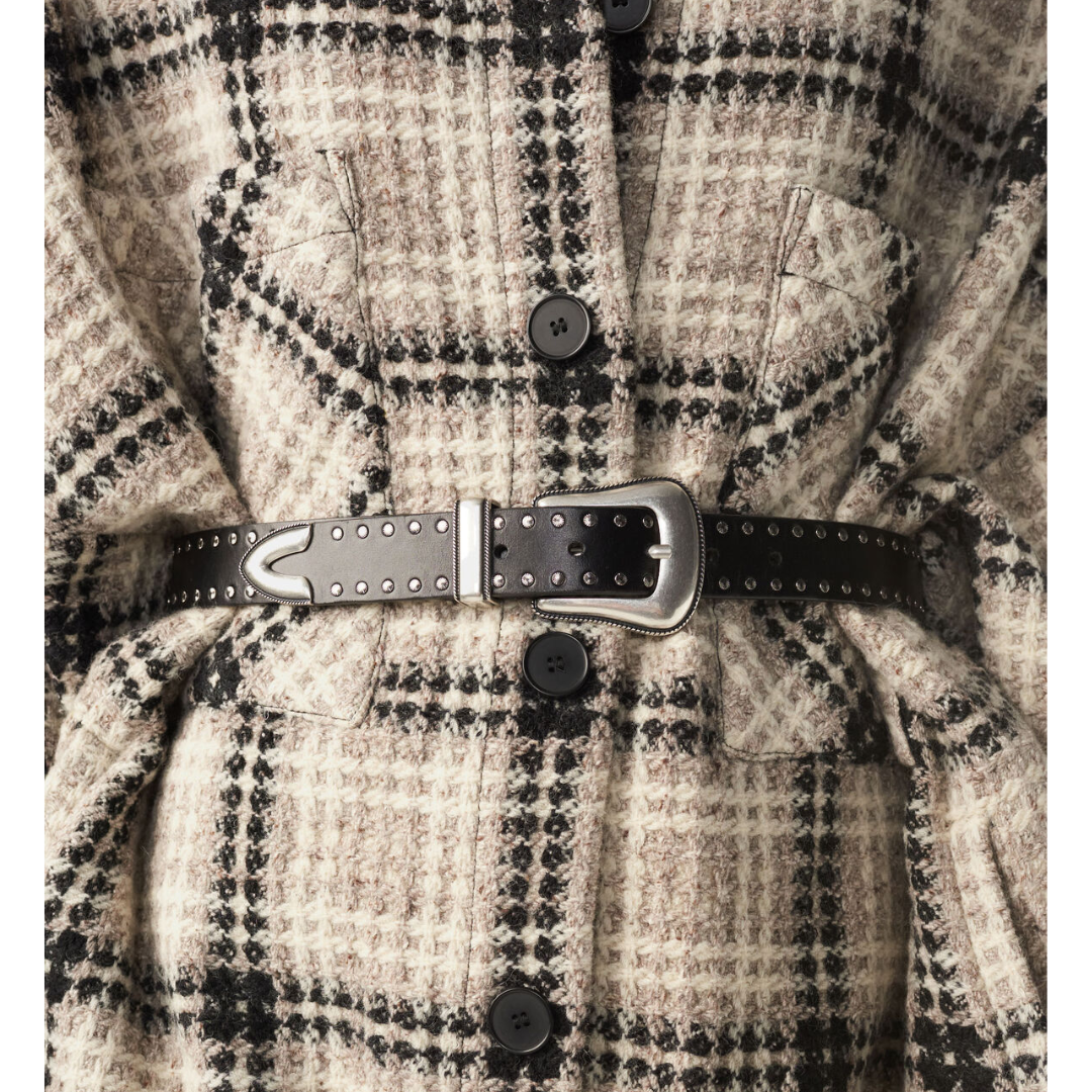 Dorsy Leather Belt in Black