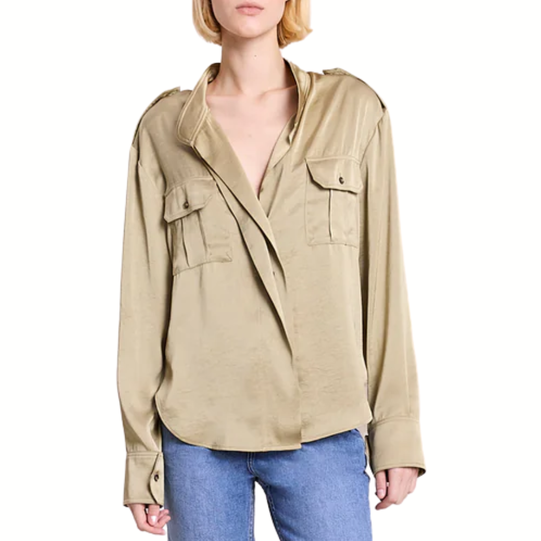 Oakley Satin Top in Elmwood