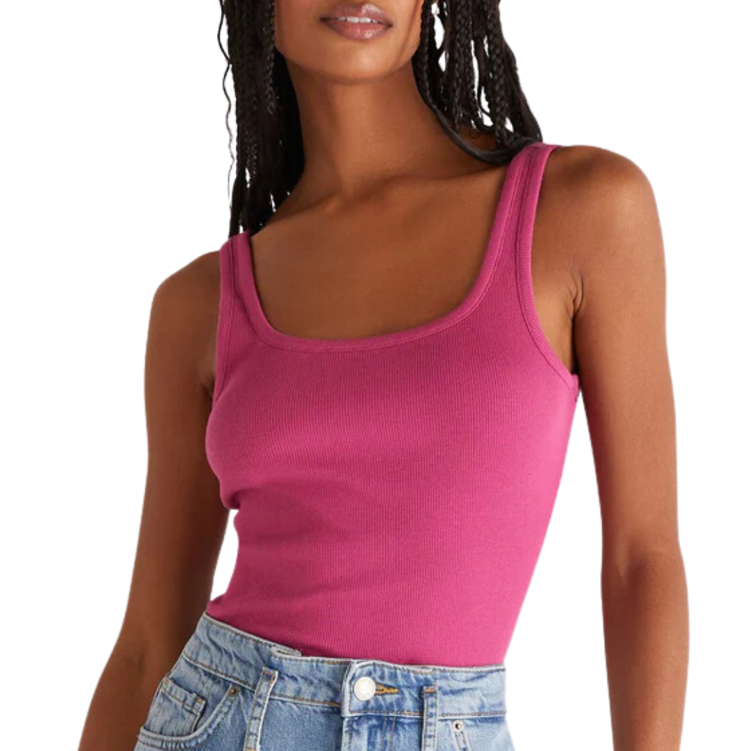 Audrey Rib Tank in Sweet Plum
