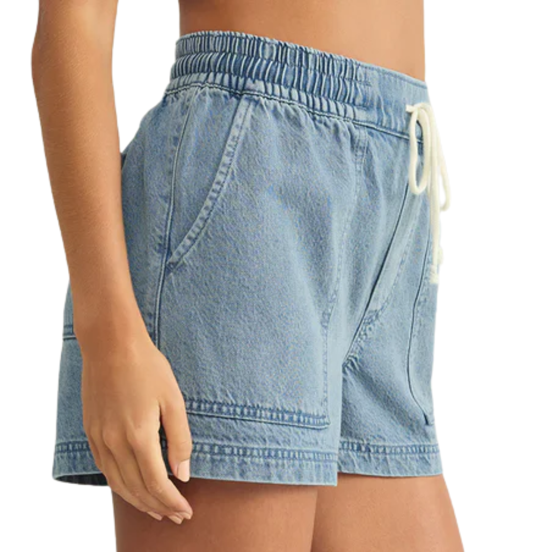 Summerland Luxe Soft Denim Short in Vintage Indigo