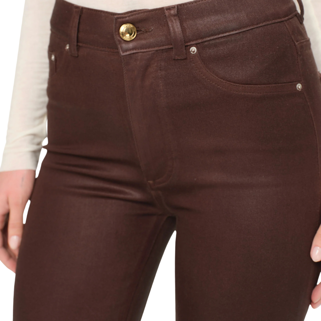 Bridget Boot High Rise Instasculpt Crop Jeans in Walnut