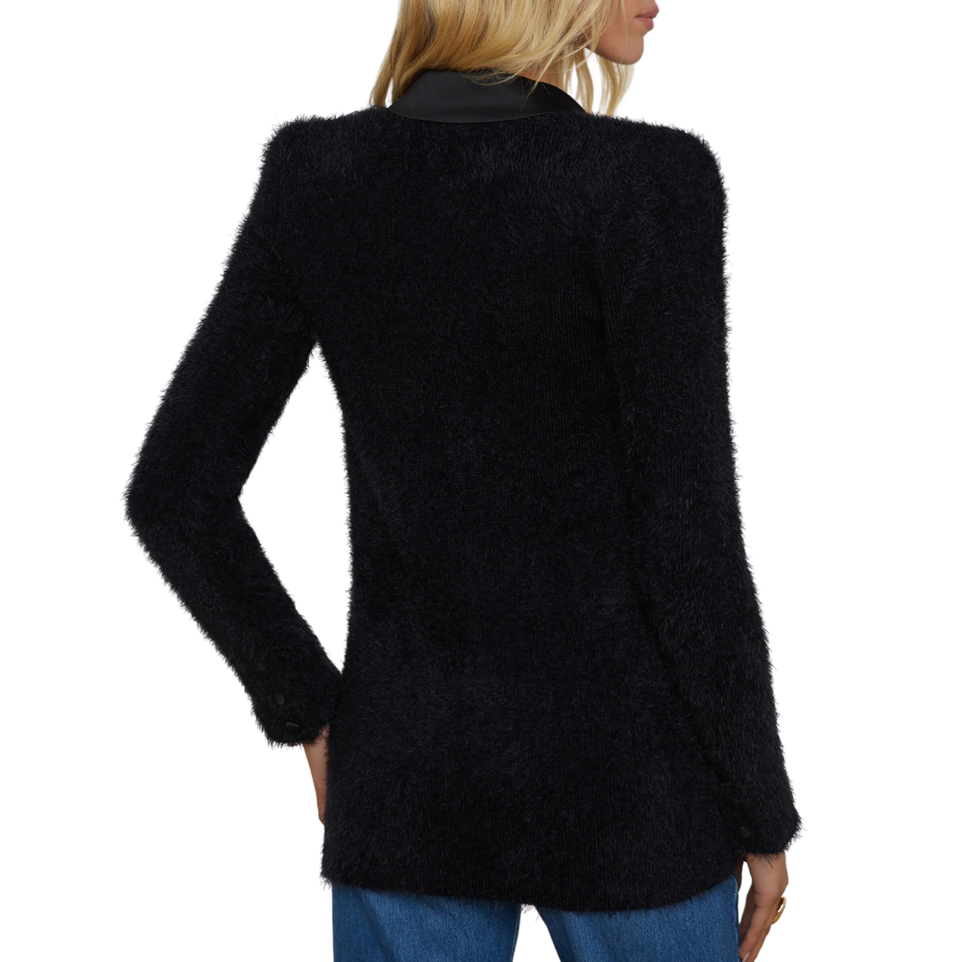 Baileigh Textured Knit Blazer in Black
