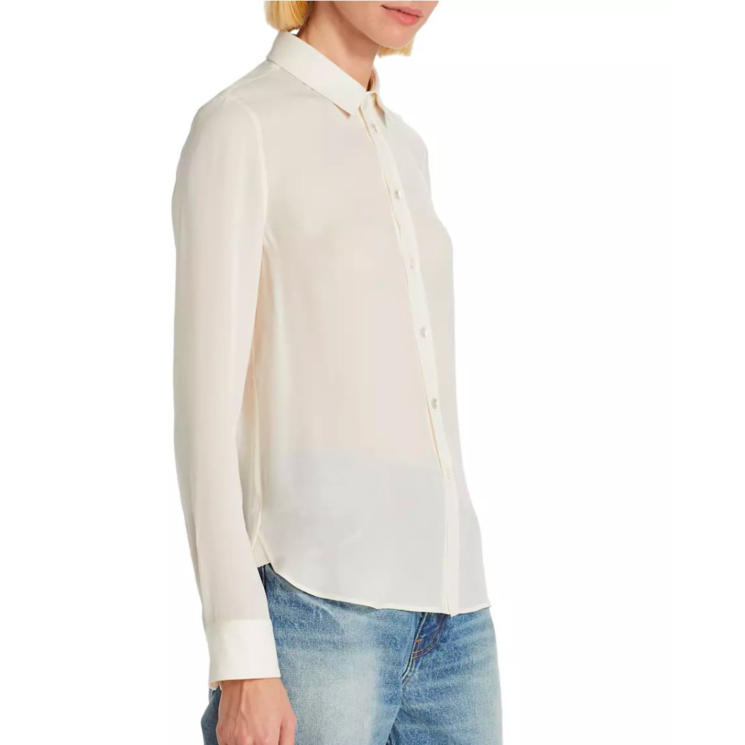 Gaia Silk Shirt in Ivory