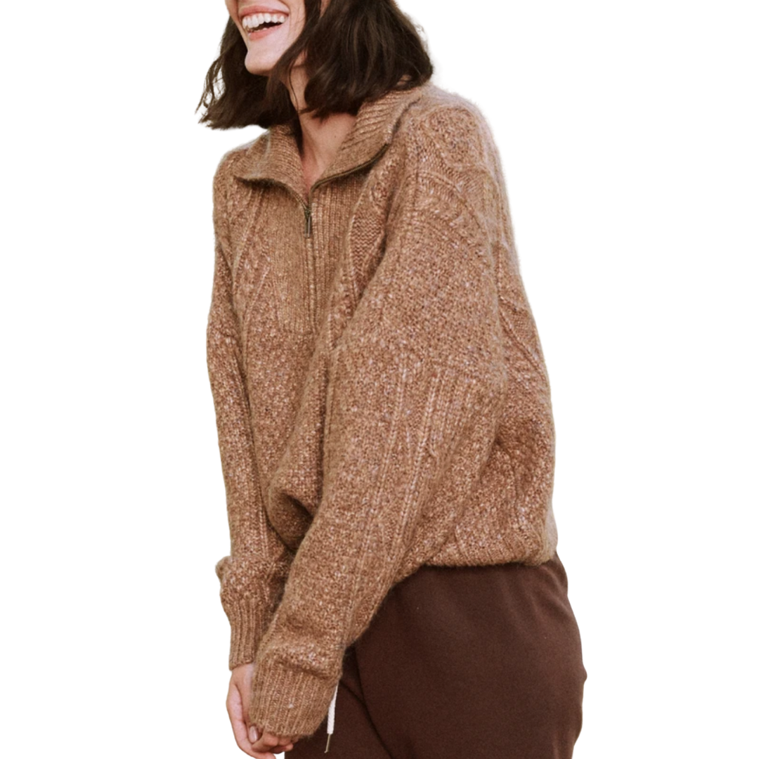 Cable Henley Pullover