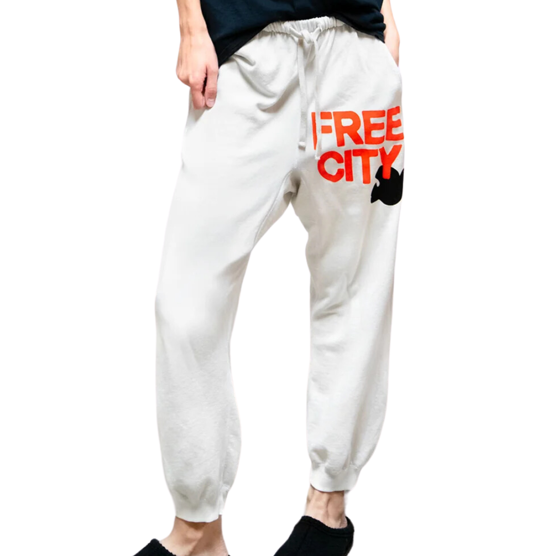 FreeCityLarge Sunfades Pocket Sweatpant in Chalk Electric