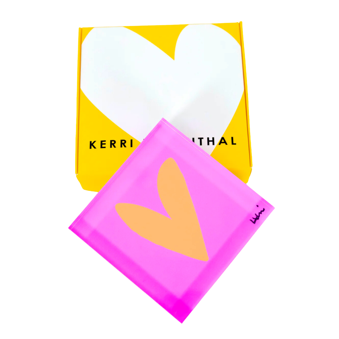 Don't Mess With My Heart Block of Love in Planet Pink - Small