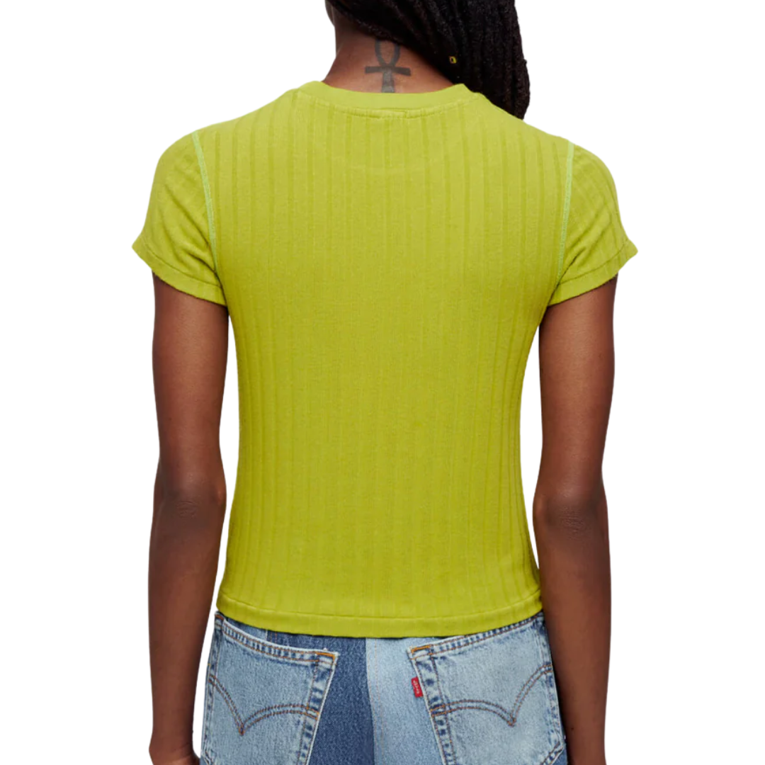 Hemp Rib Baby Tee in Wasabi