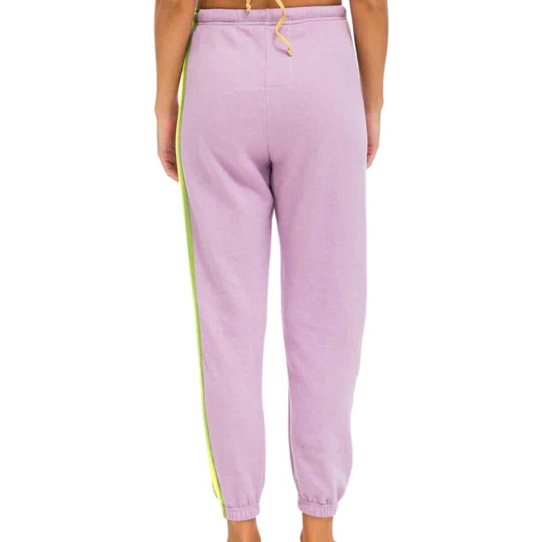 5 Stripe Sweatpants in Mauve/Pink/Green