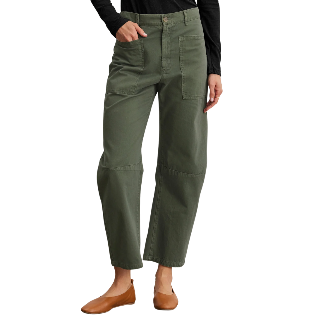 Brylie Sanded Twill Utility Pant in Cypress