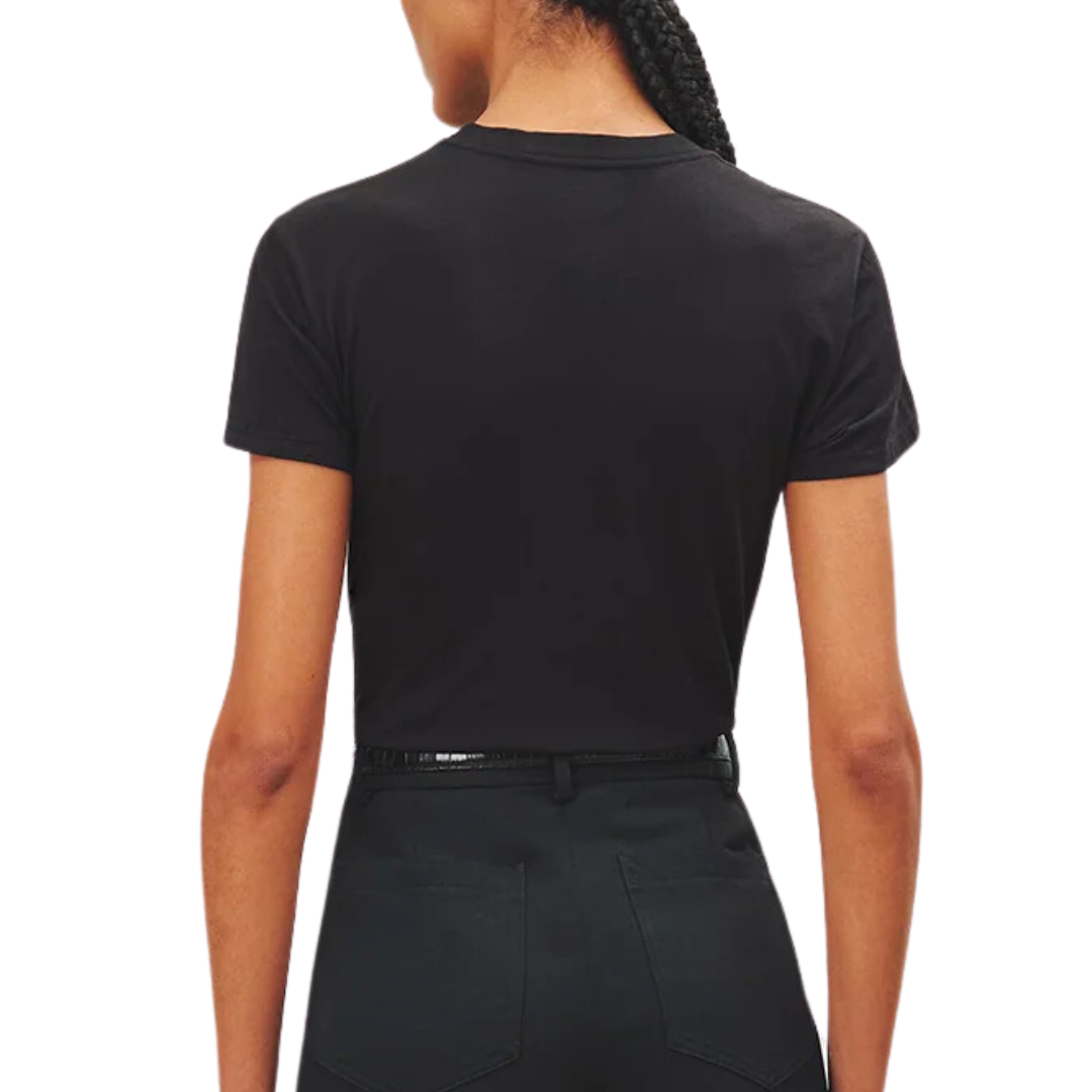 Mariela Crewneck Tee in Black