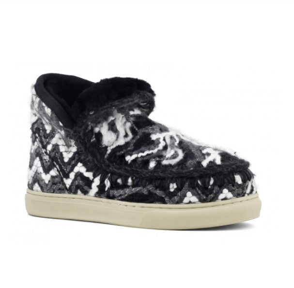 Eskimo Woven Sneaker Boot in Grey Combo