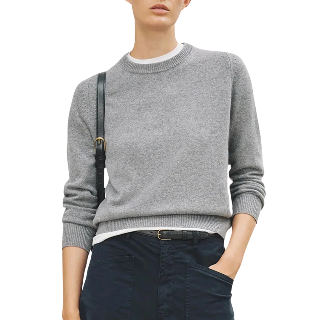 Nora Sweater in Medium Grey Melange