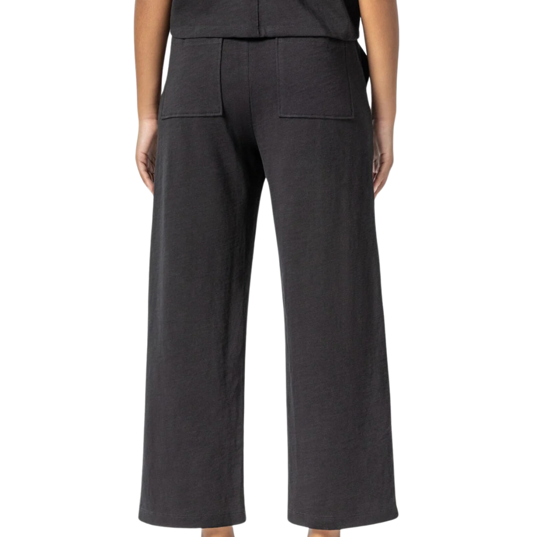 Cropped Pull On Pant in Black