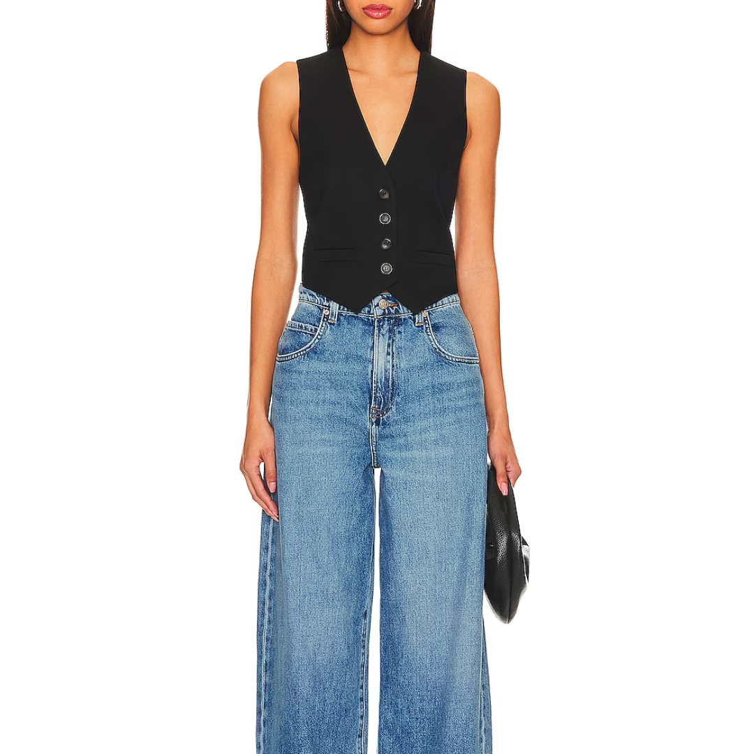 Ismael Tailored Vest in Black