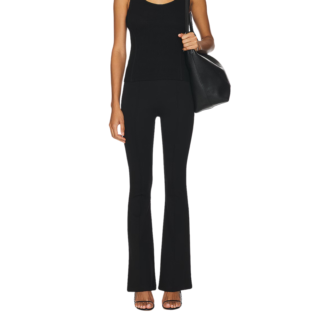 Bailey Pintuck Flare Pant in Black