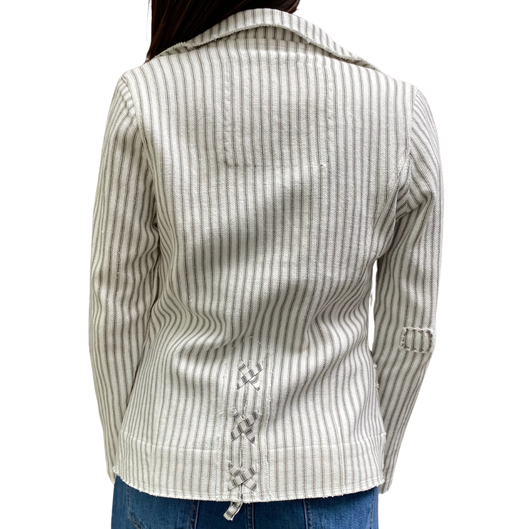 Stripe Blazer in Grey