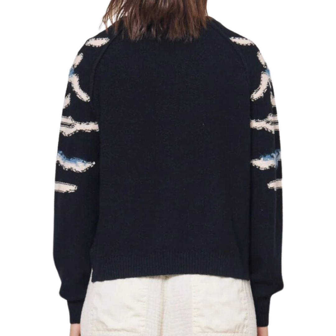 Zuri Pullover in Black & Chalk