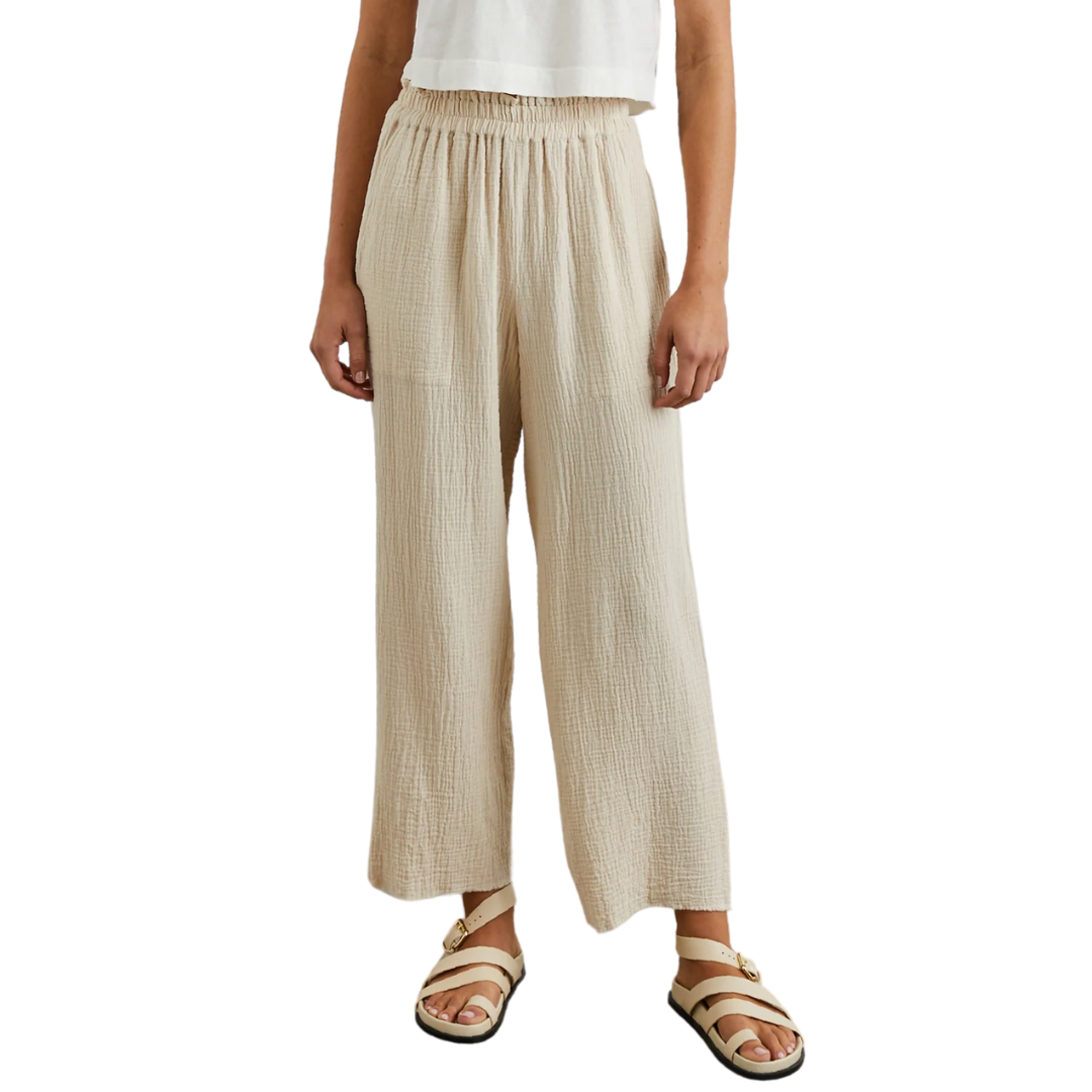 Leon Crop Pant in Flax