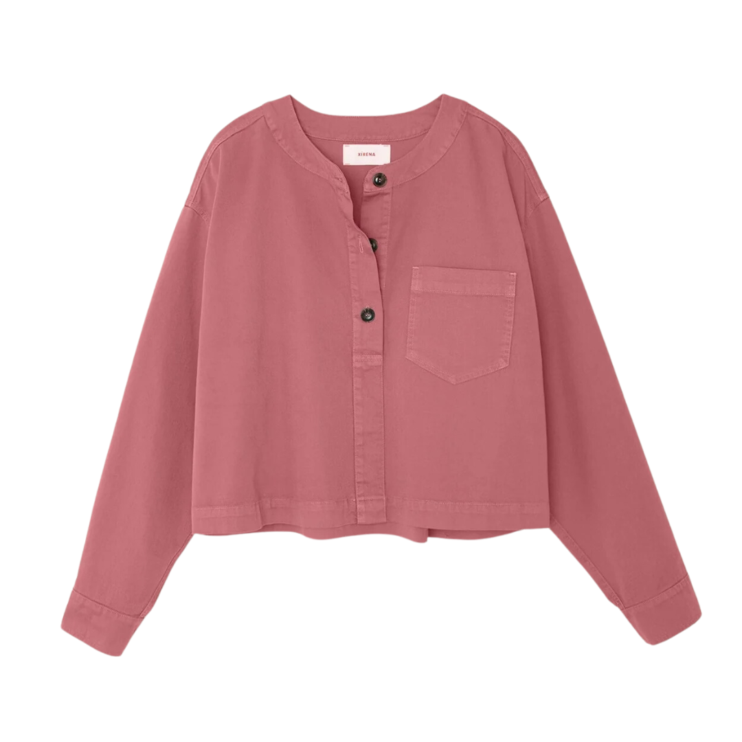 Nicky Twill Top in Rosewood