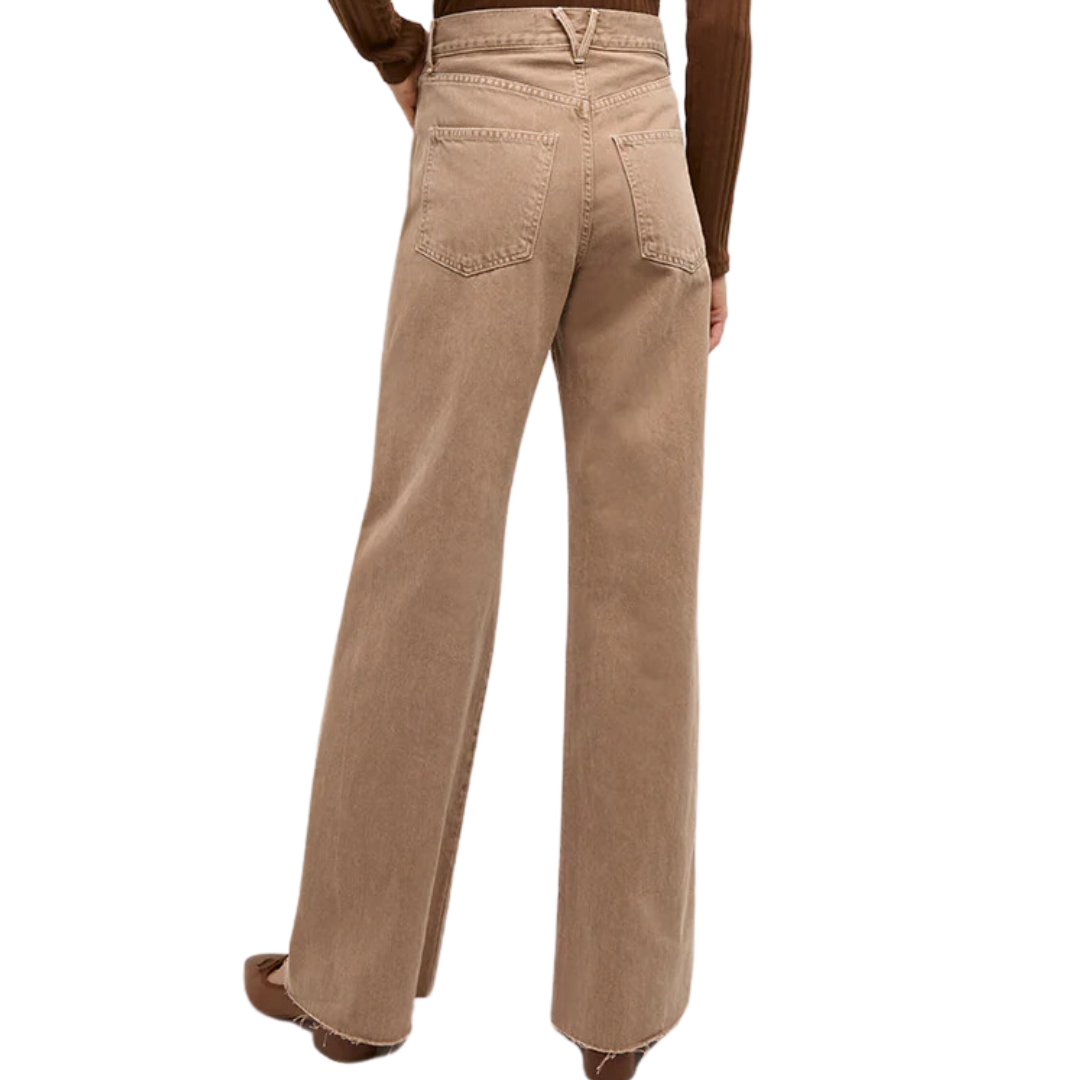 Taylor Wide-Leg Jean in Tan Sierra