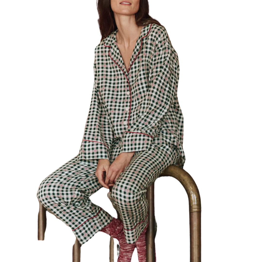 The Pajama Shirt in Winter Pine Plaid