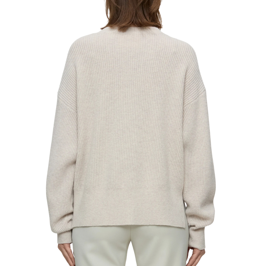Merino Wool Jumper in Pearl Beige