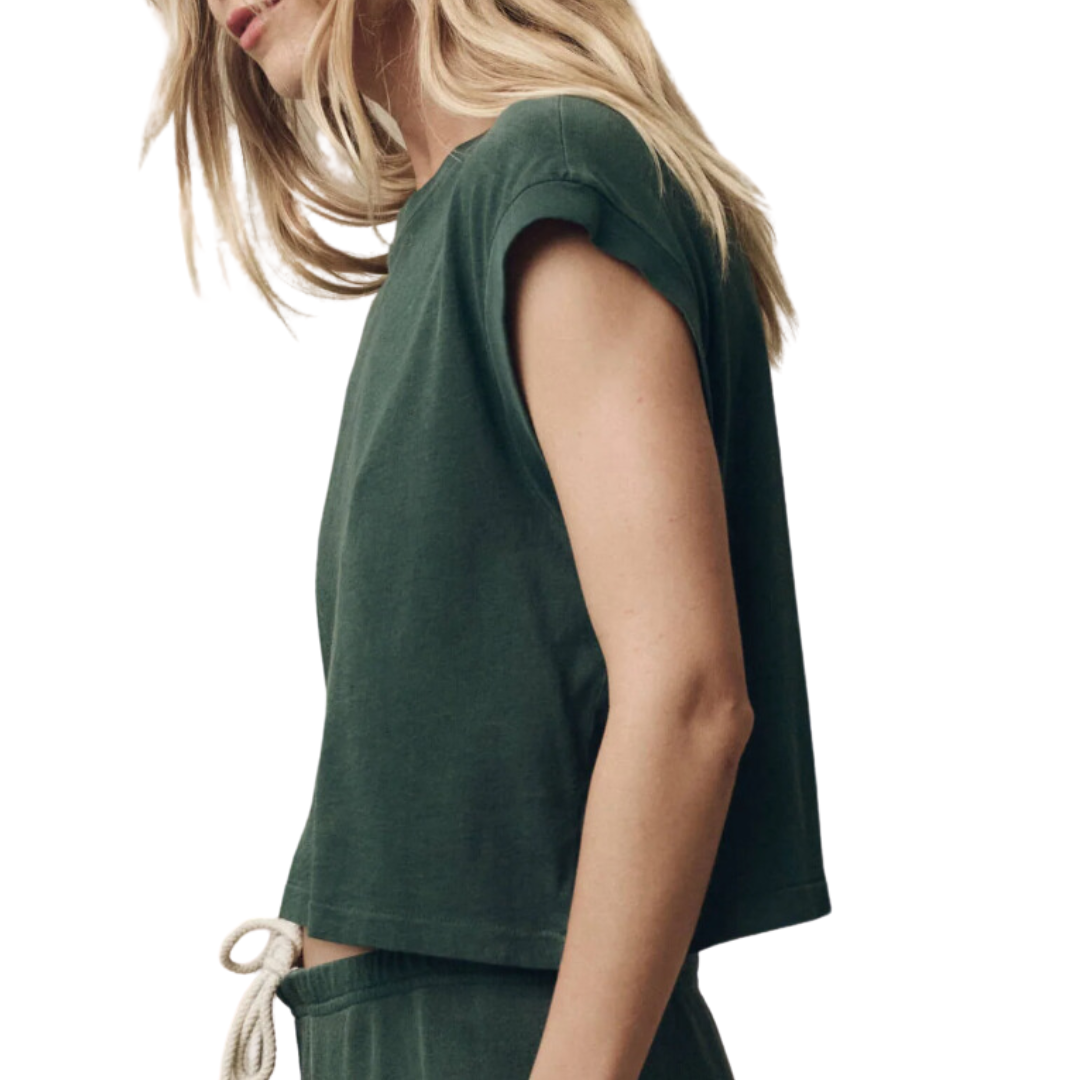 The Square Tee in Deep Sea Green