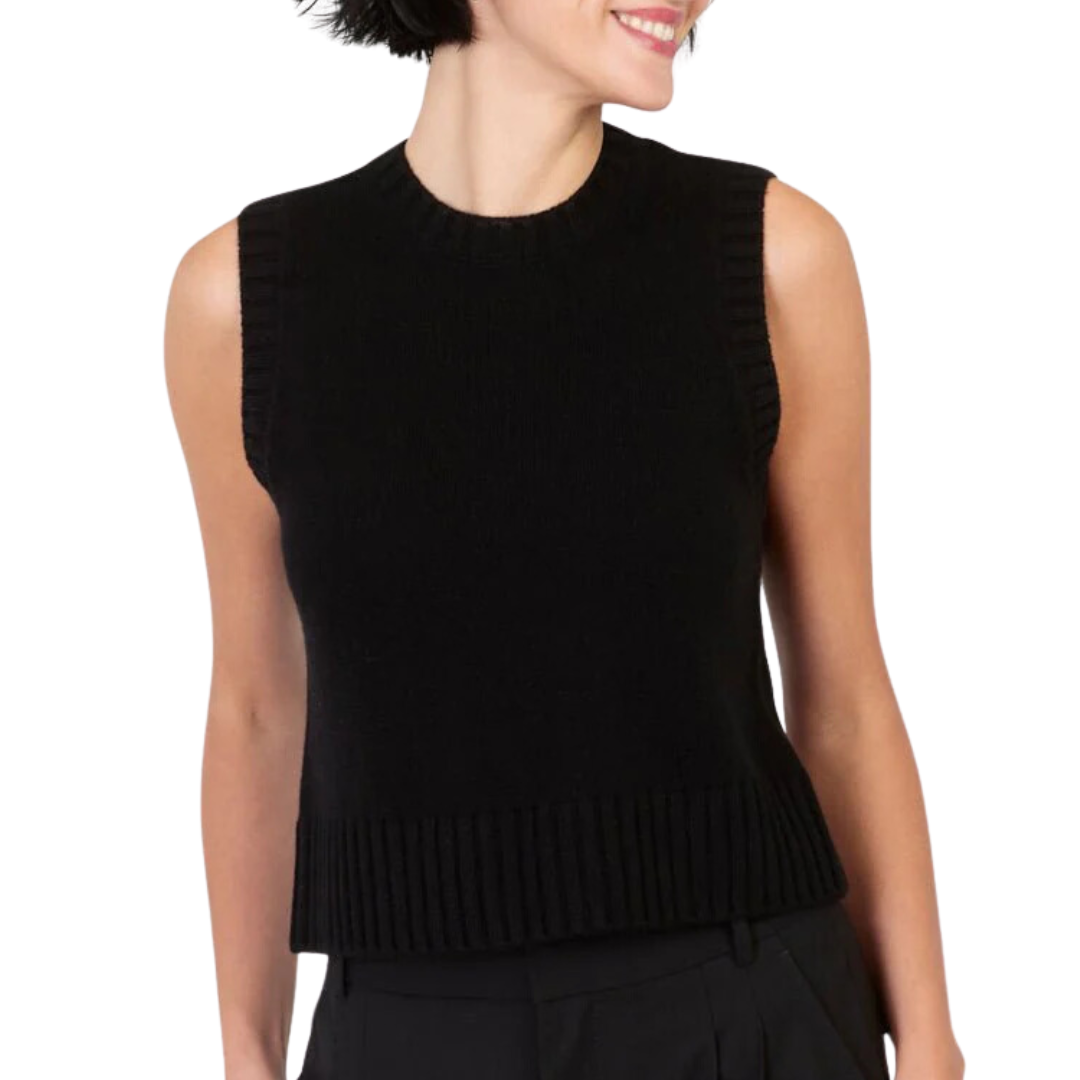 Gillian Sweater Vest in Black