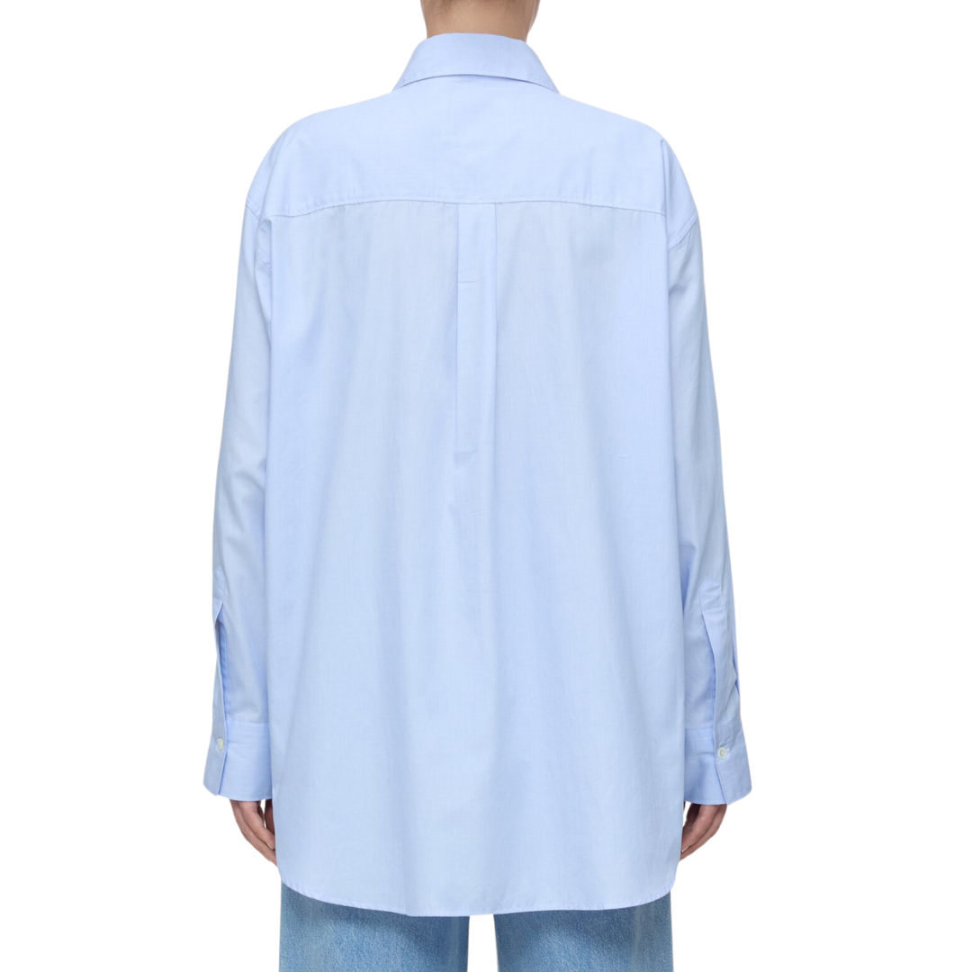 Cotton Shirt Blouse in Lazio Blue